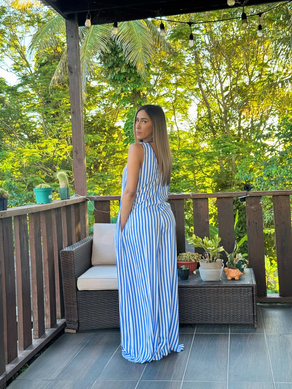 Blue jumpsuit