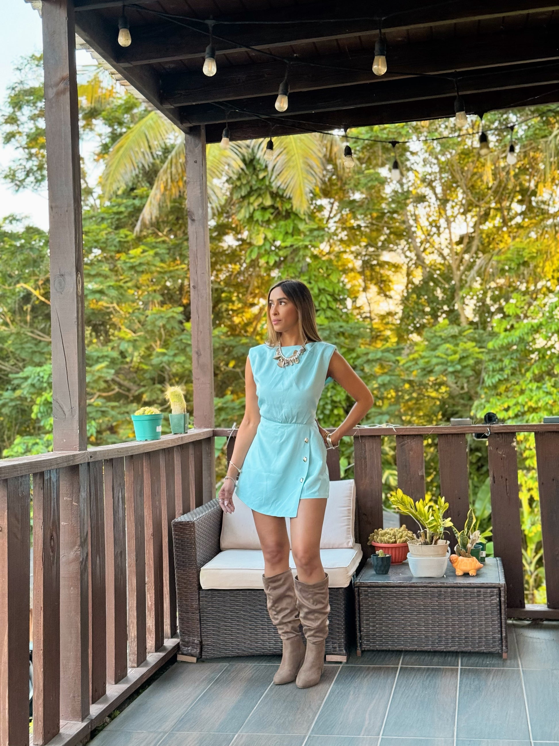 Flirty Romper Blue