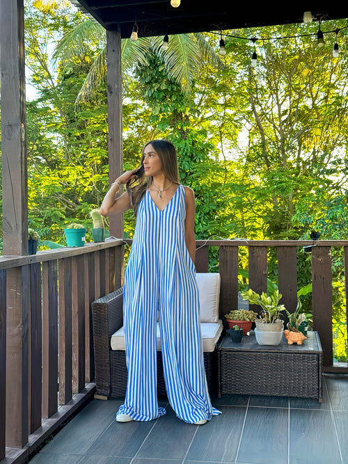 Blue jumpsuit